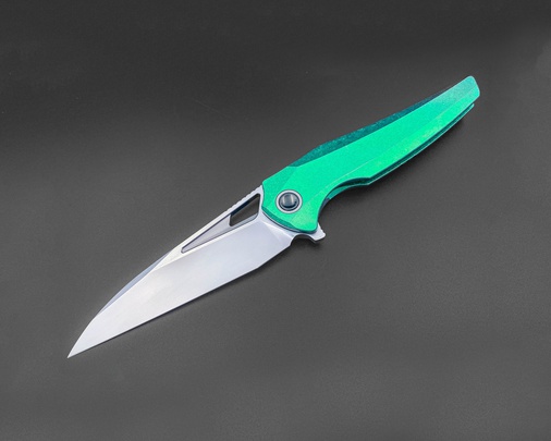 Складной нож Magpie M390 CrystalTi green