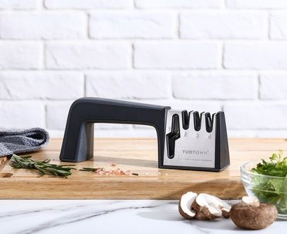 Ножеточка с разъемом для заточки ножниц S401-GR2, цвет темно-серый