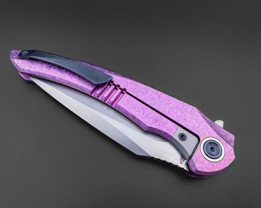 Складной нож Alatus2 M390 CrystalTi pink