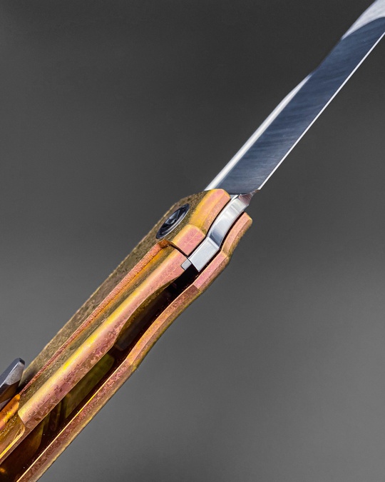 Складной нож Common M390 CrystalTi orange