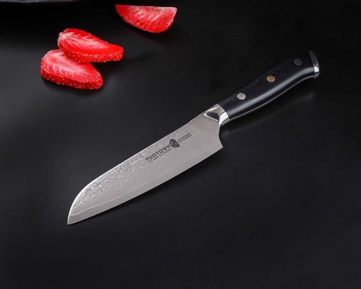 Малый сантоку кухонный нож VG10/Damascus 615008