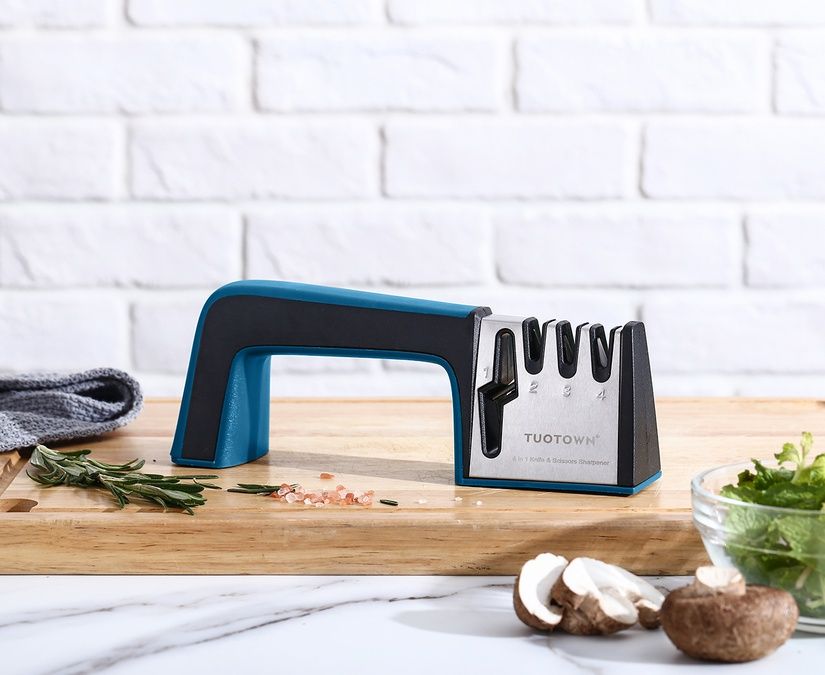 Ножеточка с разъемом для заточки ножниц S401-BL, цвет синий