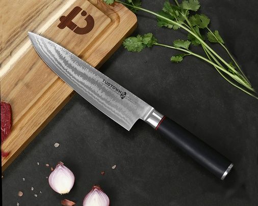 Кухонный нож Шеф 218001, сталь VG10 DAMASCUS