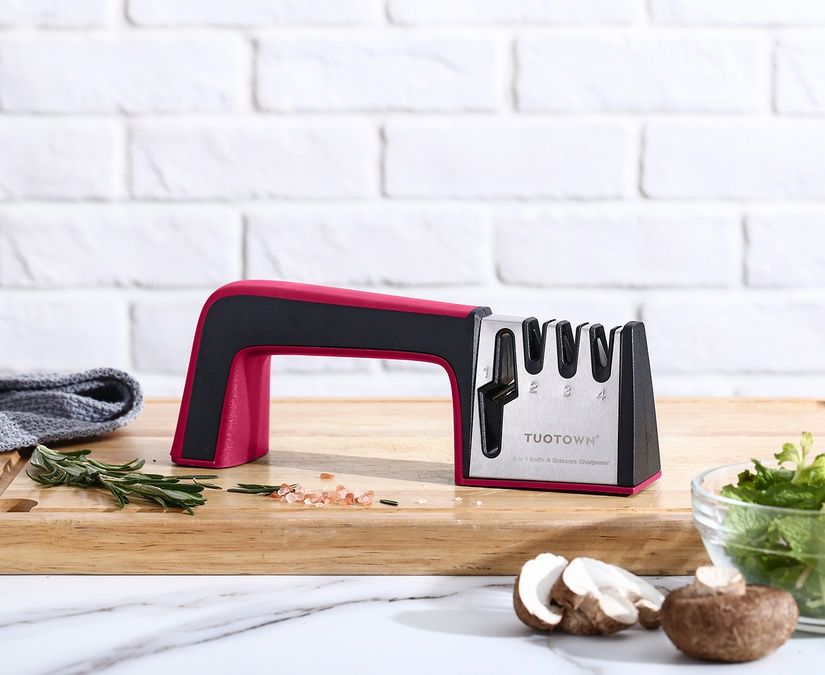 Ножеточка с разъемом для заточки ножниц S401-R, цвет красный