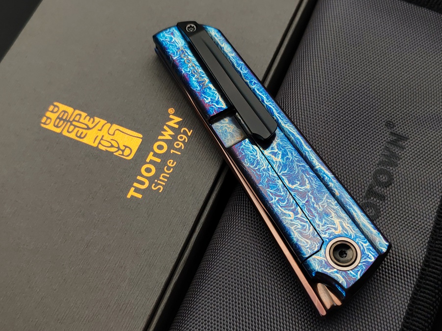 Складной нож Common VG10 Damascus Oxydized FlamedTi