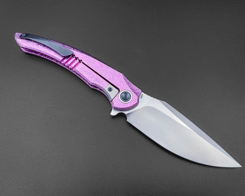 Складной нож Alatus2 M390 CrystalTi pink