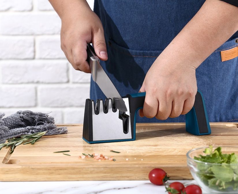 Ножеточка с разъемом для заточки ножниц S401-BL, цвет синий