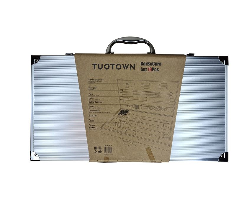 Набор инструментов для барбекю в кейсе, 19 предметов LX-19