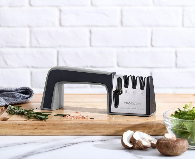 Ножеточка с разъемом для заточки ножниц S401-GR1, цвет серый