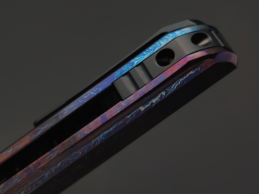 Складной нож Common VG10 Damascus Oxydized FlamedTi