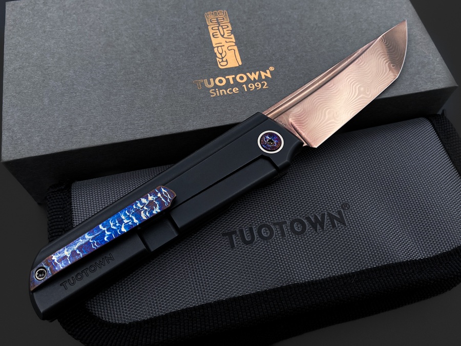 Складной нож Common VG10 Damascus Oxydized