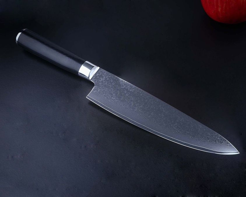 TG-D7 G10 Нож дамасская сталь VG10
