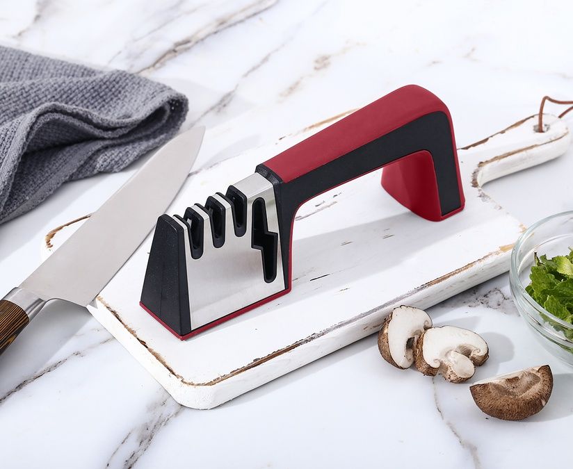 Ножеточка с разъемом для заточки ножниц S401-R, цвет красный