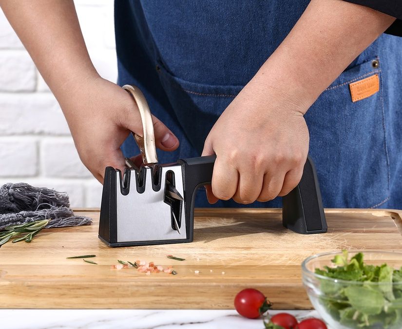 Ножеточка с разъемом для заточки ножниц S401-GR2, цвет темно-серый