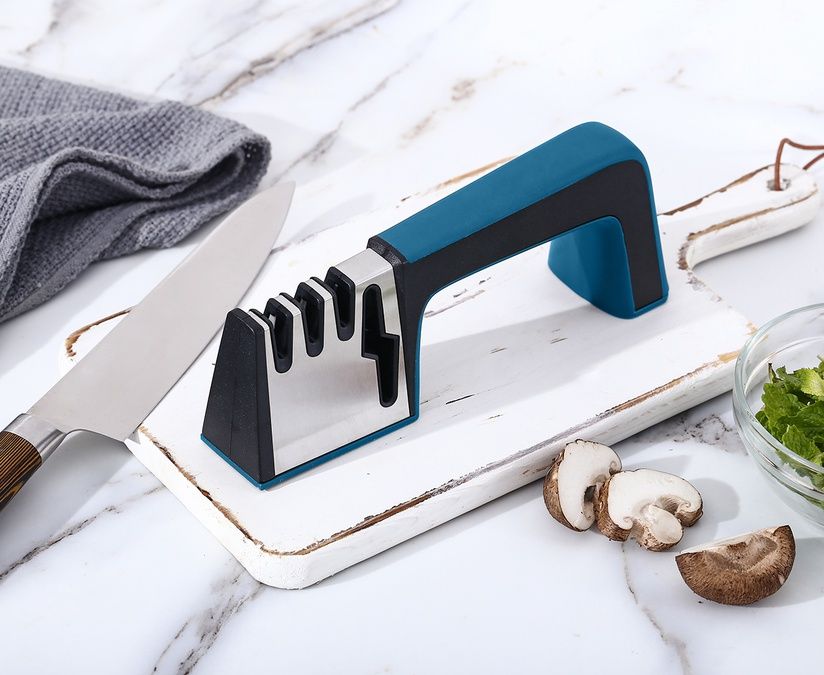 Ножеточка с разъемом для заточки ножниц S401-BL, цвет синий