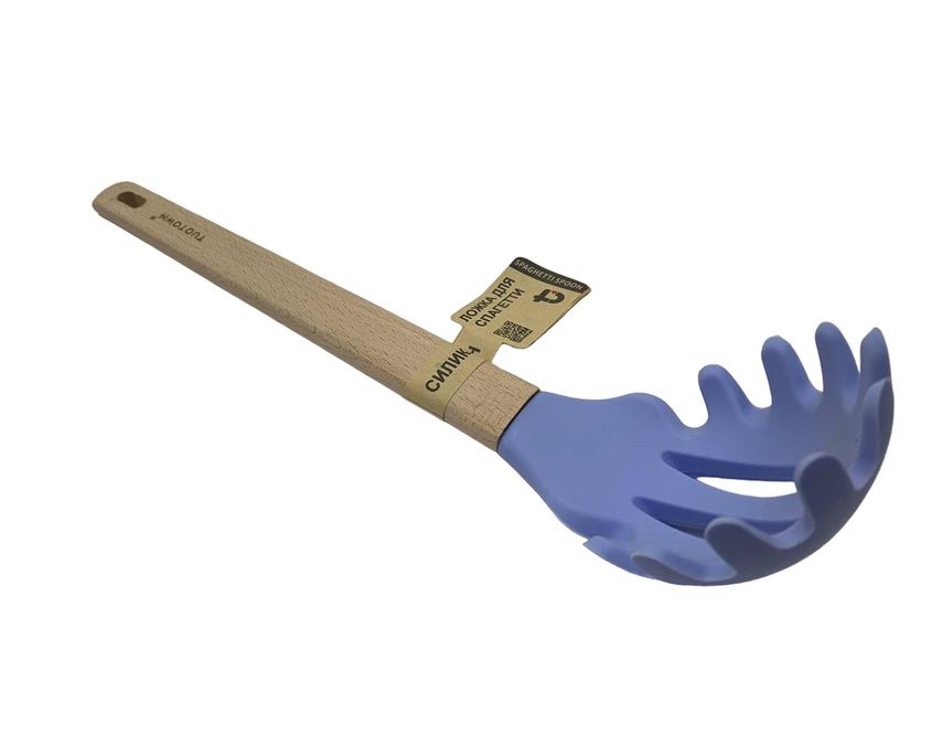 Ложка кухонная для спагетти, цвет - синий 4007-BL