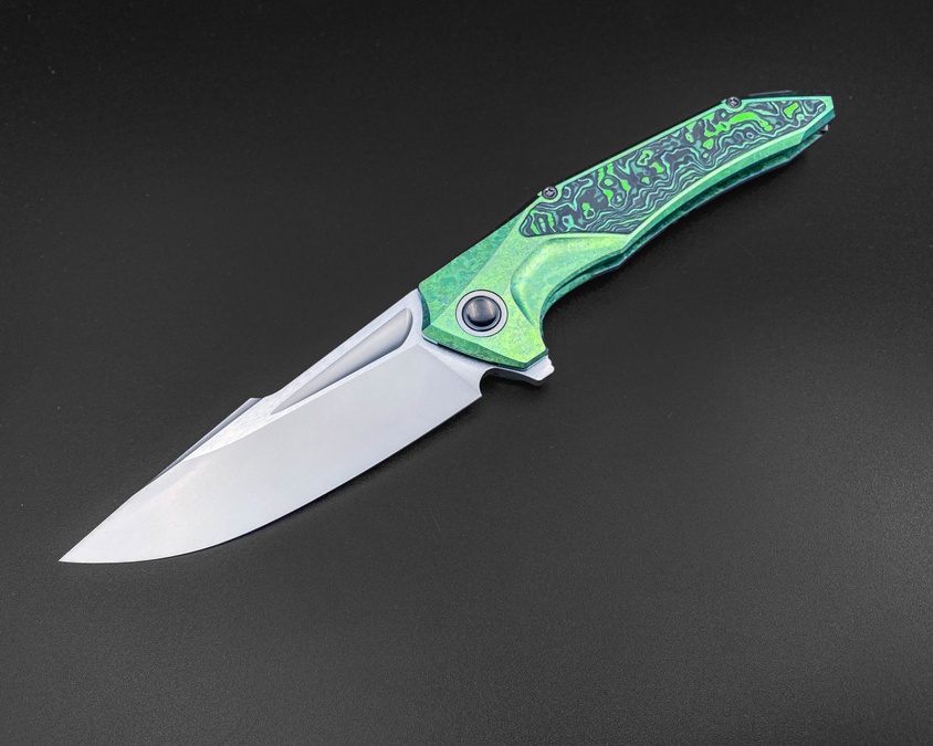 Складной нож Guerrero Green Crystal TI Jungle Wear Carbon