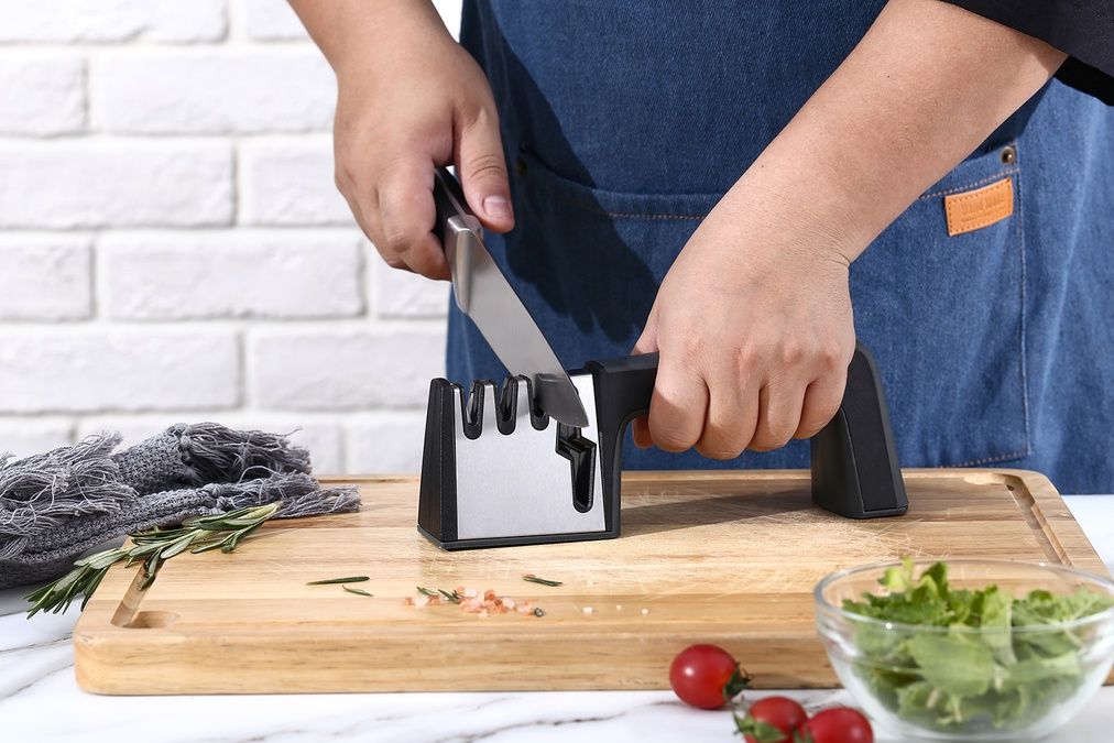 Ножеточка с разъемом для заточки ножниц S401-GR2, цвет темно-серый