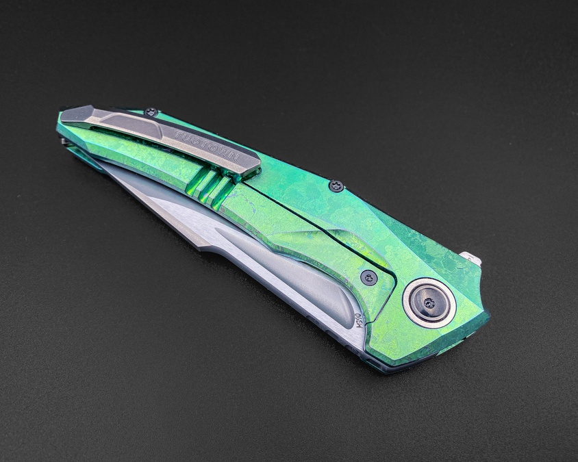 Складной нож Guerrero Green Crystal TI Jungle Wear Carbon