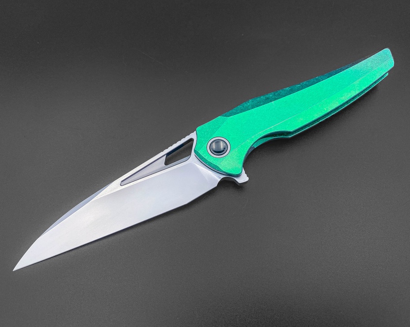 Складной нож Magpie M390 CrystalTi green
