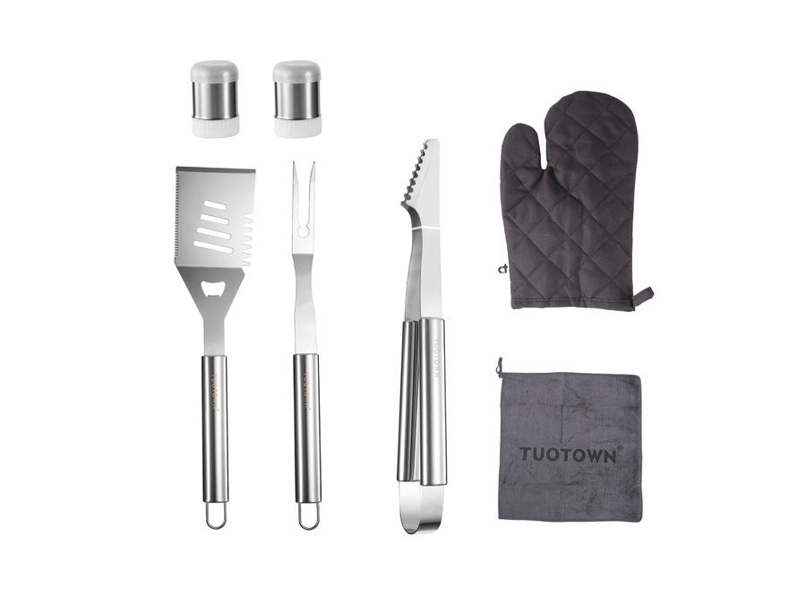 Набор инструментов для барбекю с фартуком, 7 предметов B207