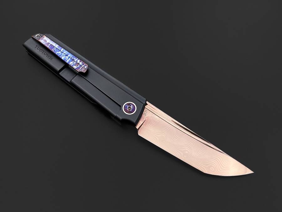 Складной нож Common VG10 Damascus Oxydized