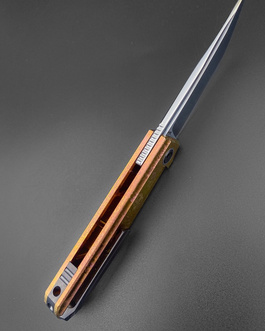 Складной нож Common M390 CrystalTi orange