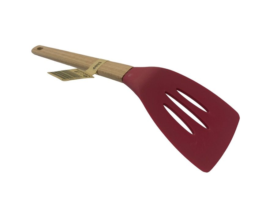 Лопатка кухонная с прорезями, цвет - красный 4005-R