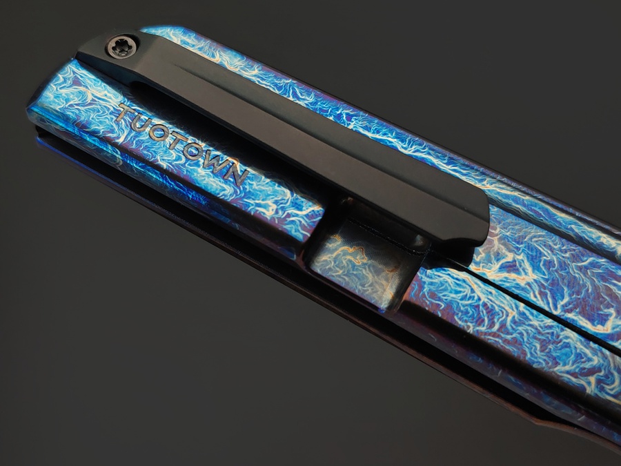 Складной нож Common VG10 Damascus Oxydized FlamedTi