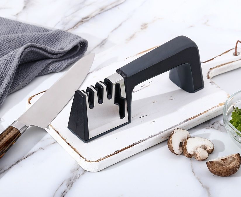 Ножеточка с разъемом для заточки ножниц S401-GR2, цвет темно-серый