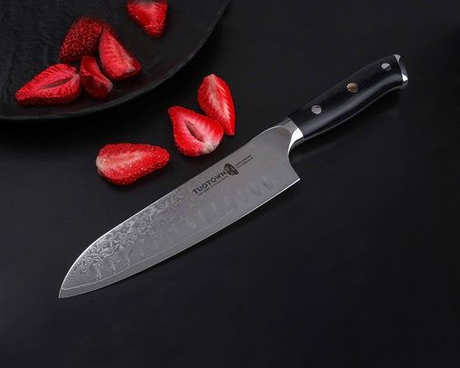 Сантоку кухонный нож VG10/Damascus 614008