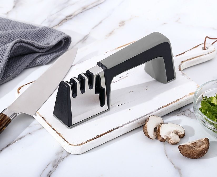 Ножеточка с разъемом для заточки ножниц S401-GR1, цвет серый