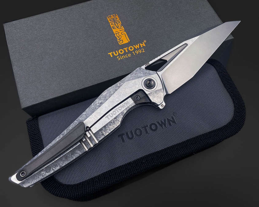 Складной нож Magpie M390 CrystalTi beadblast