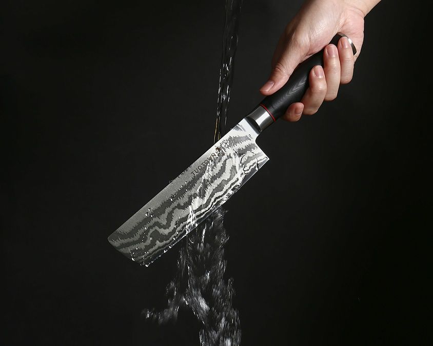 Кухонный шинковачный нож Цай Дао 218004, сталь VG10 DAMASCUS