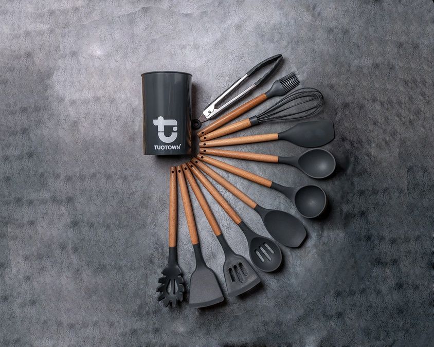 Набор кухонных принадлежностей, чёрный