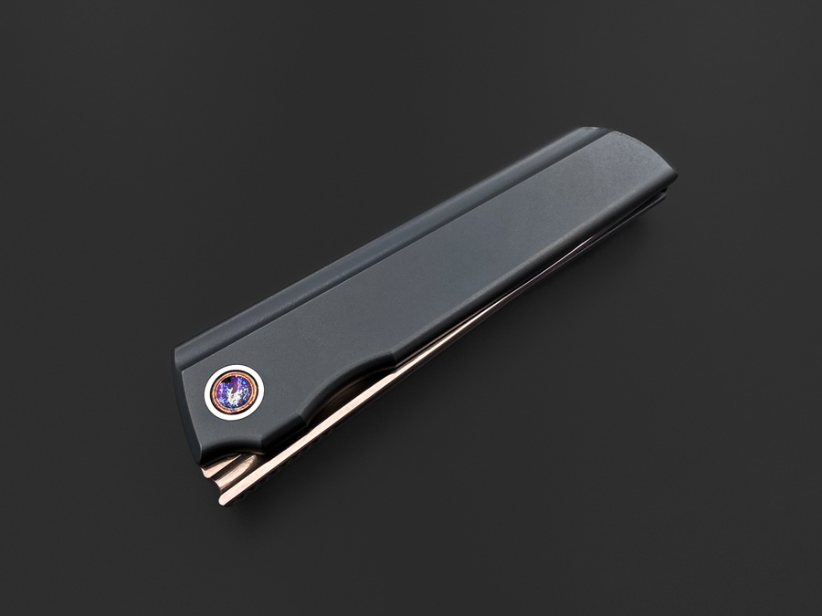 Складной нож Common VG10 Damascus Oxydized