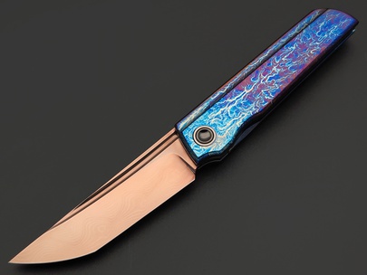 Складной нож Common VG10 Damascus Oxydized FlamedTi